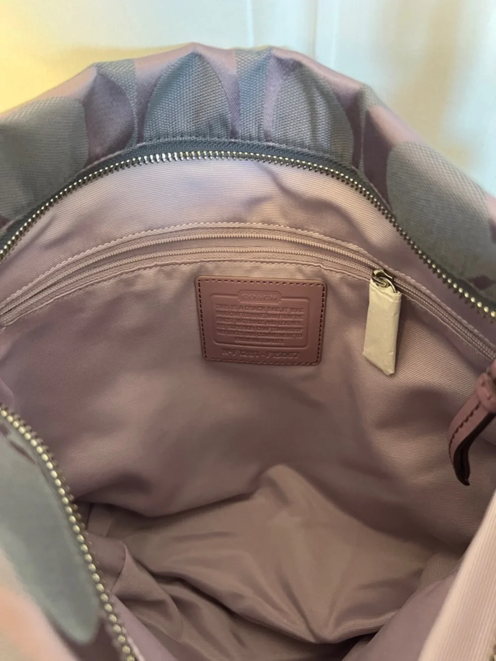 Coach vintage signature duffle hobo bag NWT heather lilac - Picture 5 of 5